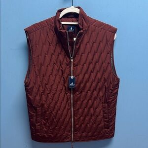 johnnie-O Men's Quilted Vest - Maroon